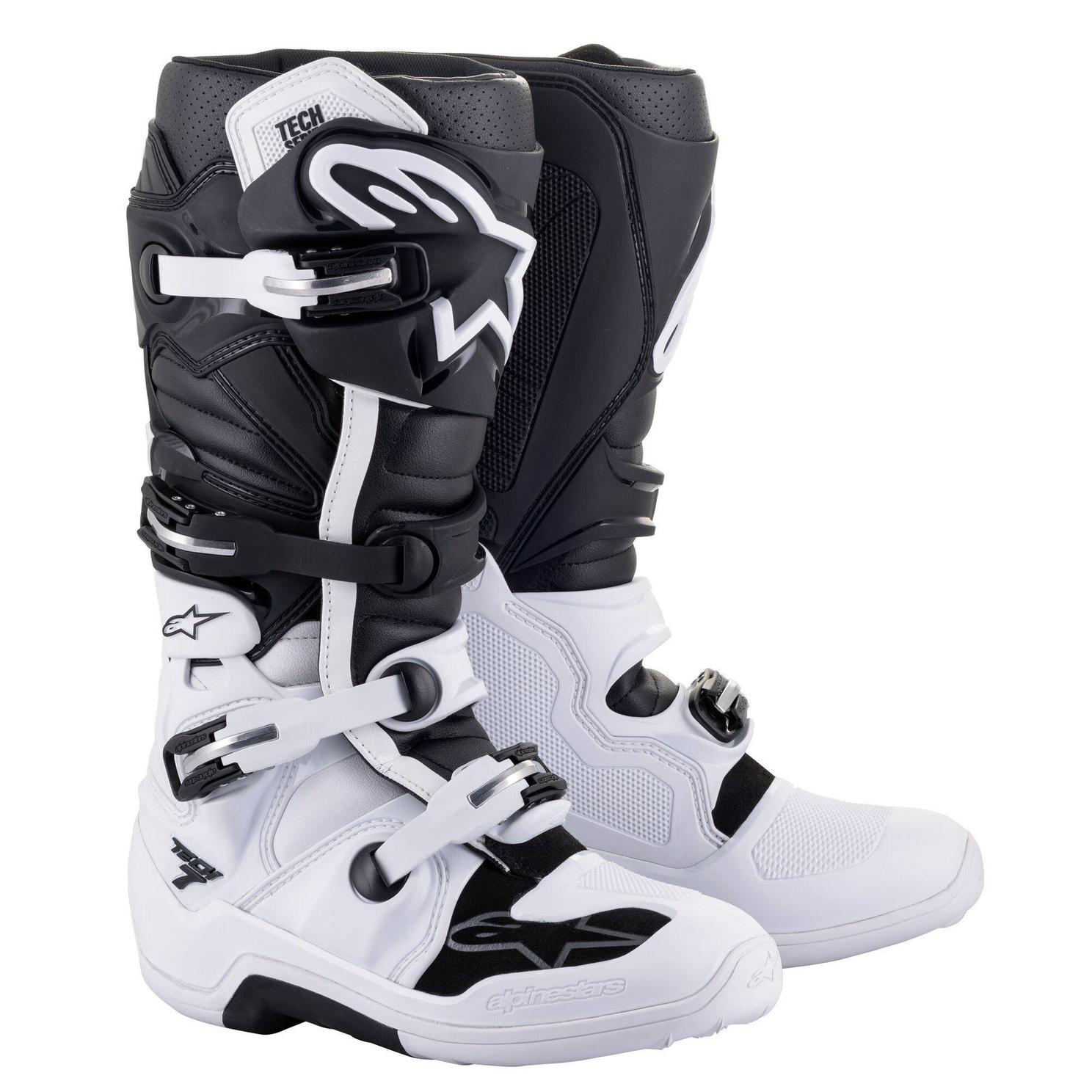 White Adult Sizes Alpinestars MX Boots Tech 1 